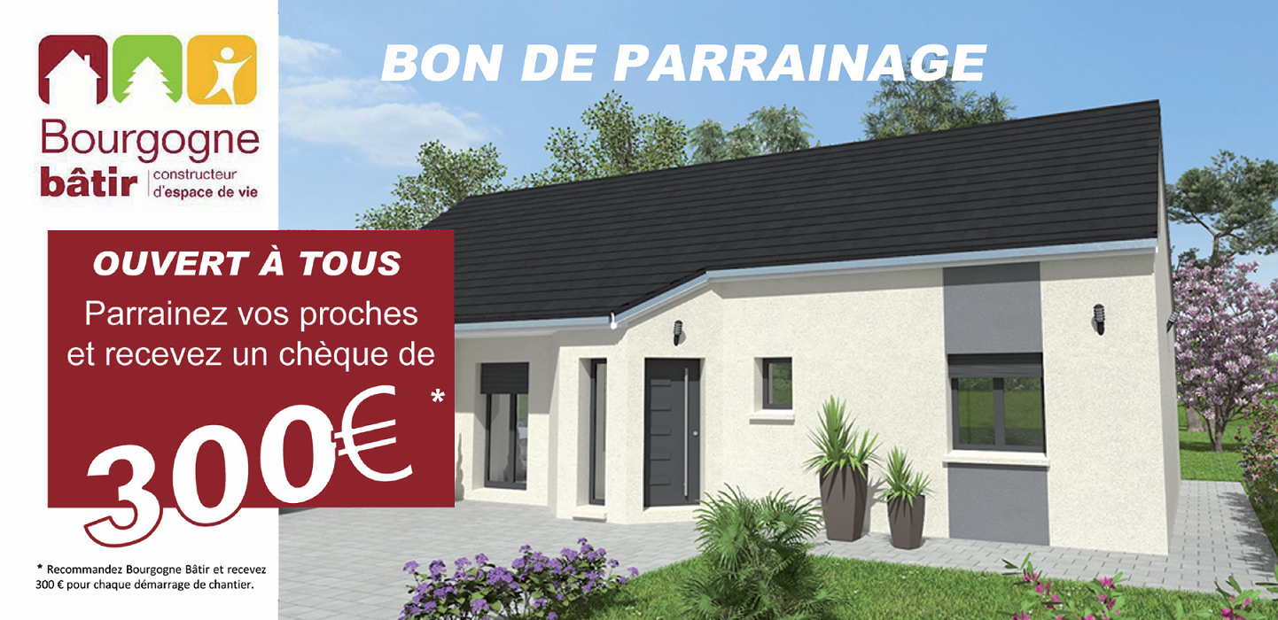 Bon de parrainage Bourgogne Bâtir Chalon sur Saône constructeur de maison individuelle en Saône et Loire
