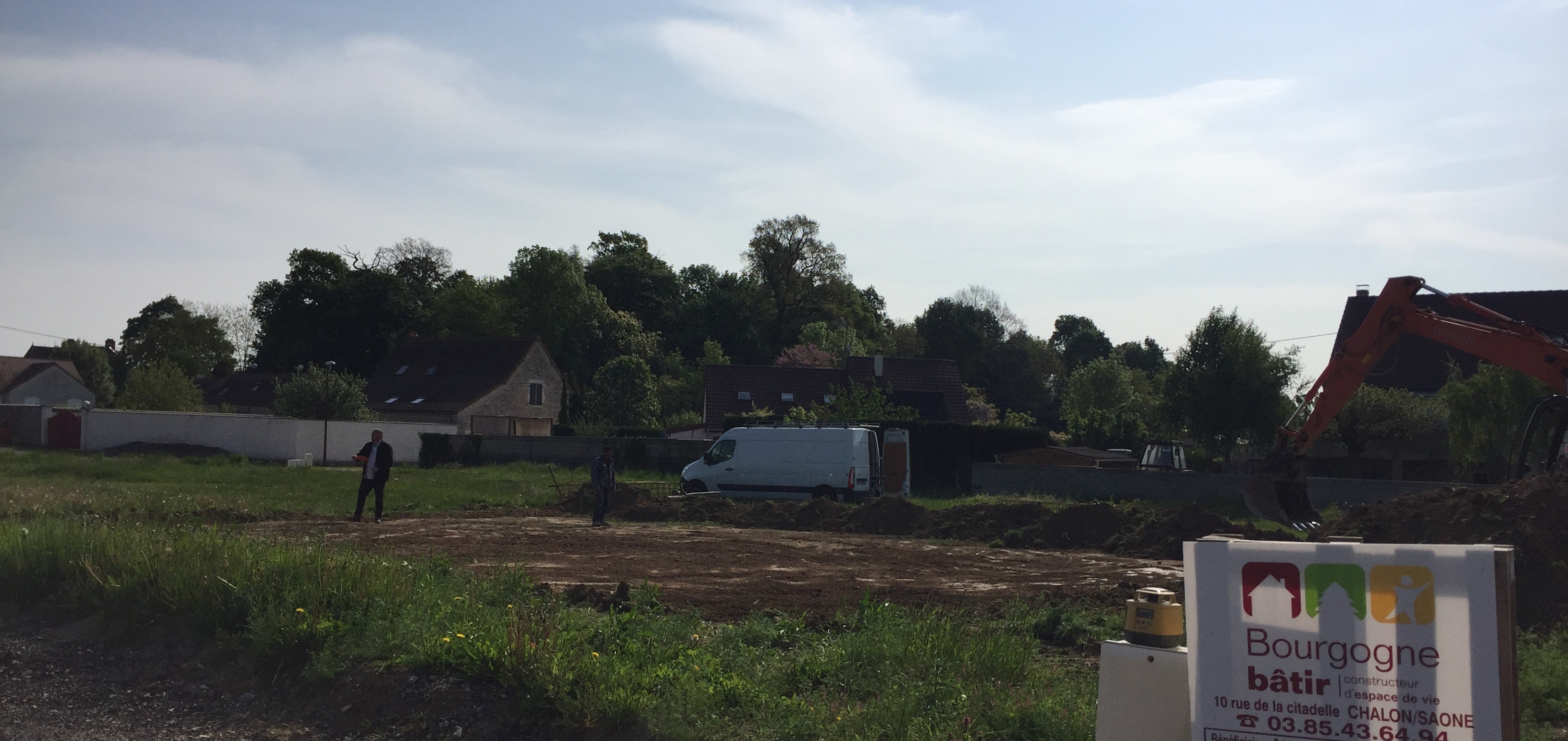 Démarrage chantier maison neuve Bourgogne Bâtir à Farges les Chalon