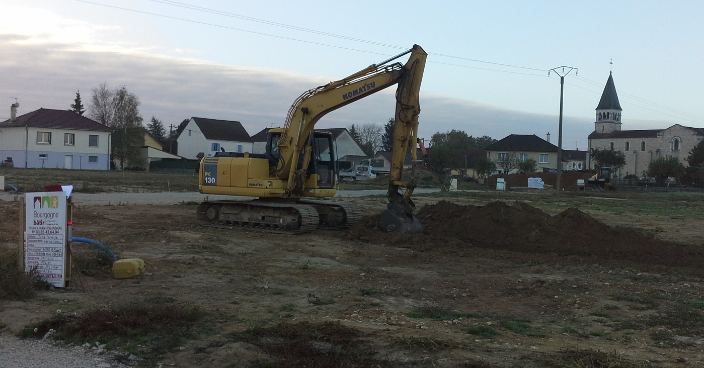 Démarrage chantier maison neuve Bourgogne Bâtir à Virey le Grand