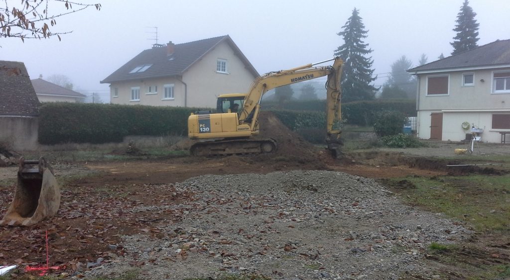 Démarrage chantier maison neuve Bourgogne Bâtir à Chagny