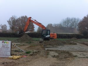 Démarrage chantier maison neuve Bourgogne Bâtir à Granges