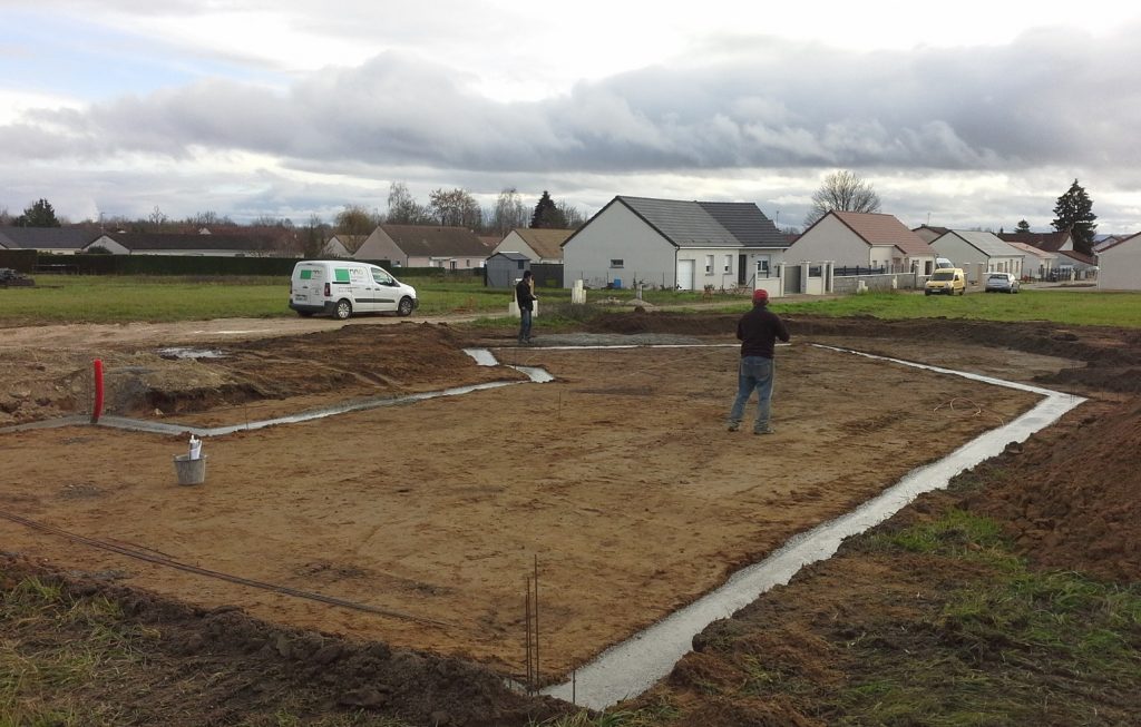 Démarrage chantier maison neuve Bourgogne Bâtir à Saint Marcel 1