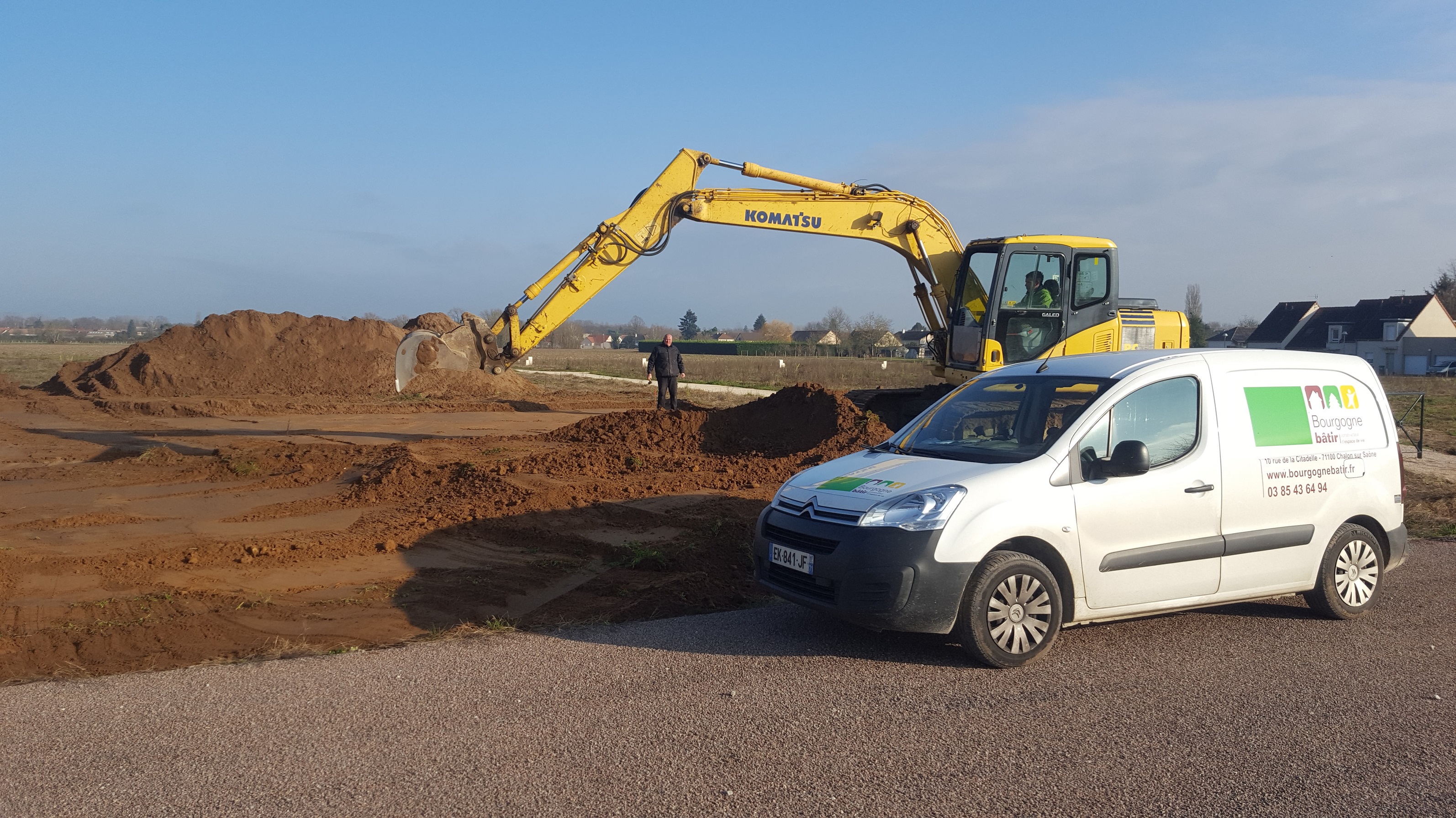 Démarrage chantier maison neuve Bourgogne Bâtir à Sassenay