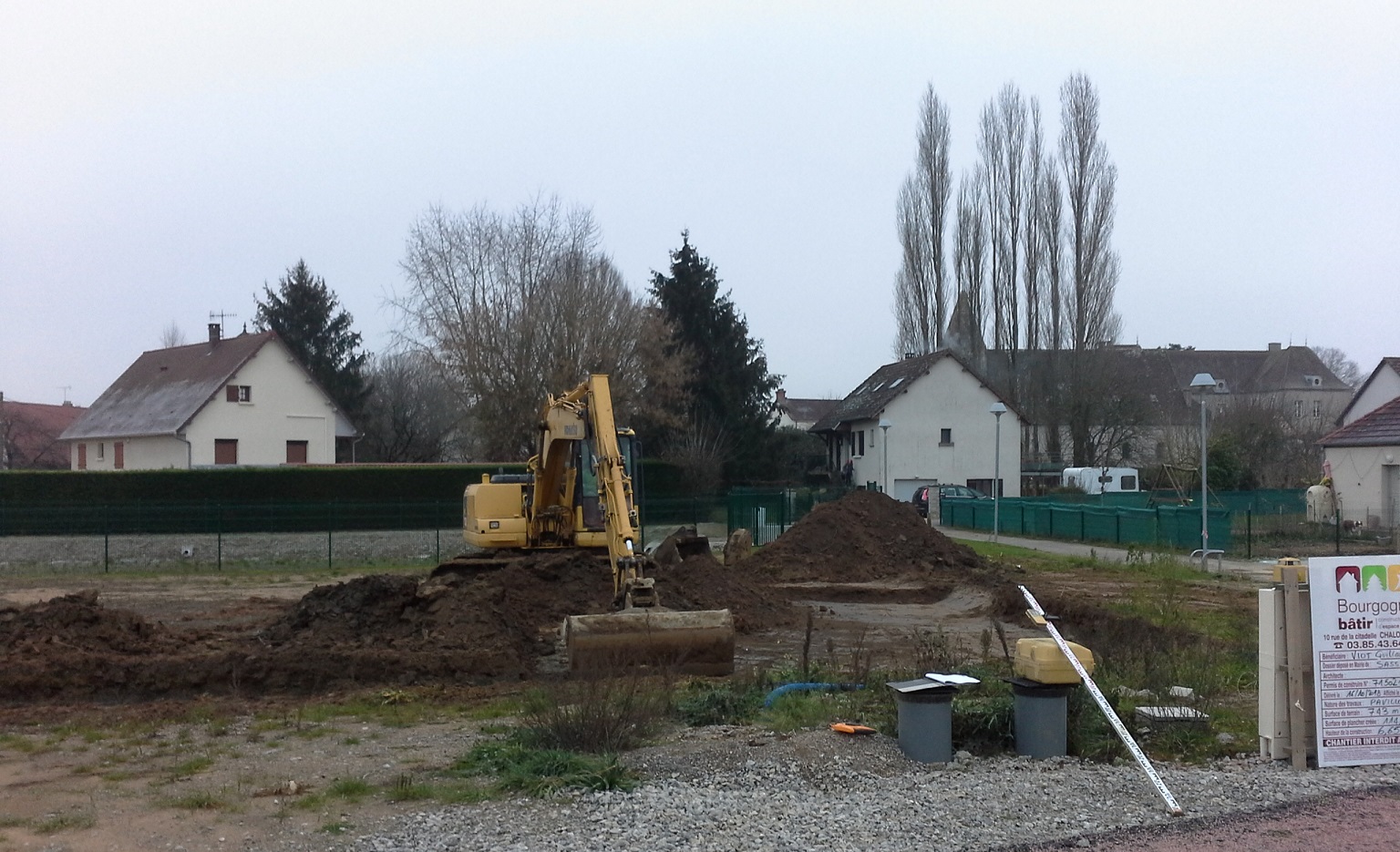 Démarrage chantier maison neuve Bourgogne Bâtir à Sassenay