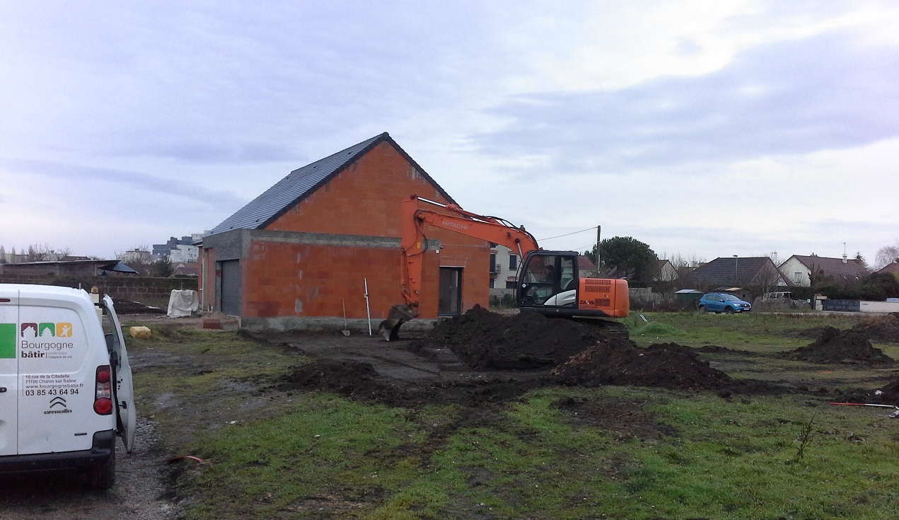 Démarrage chantier maison neuve Bourgogne Bâtir à Chalon sur Saône