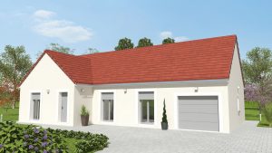 Vue extérieure maison 99 m² bourgogne bâtir Saône et Loire Chalon sur Saône