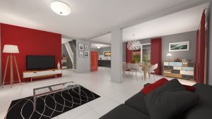 Vogue 4 ch vue intérieure Visuel 3D maison bourgogne bâtir Saône et Loire Chalon sur Saône