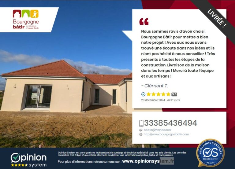Comment construire sa maison neuve à Chalon sur Saône E7 Réception des travaux 1